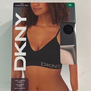 DKNY Women's Black Seamless Bra 2-Pack